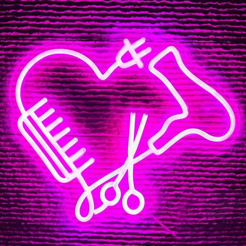 Pink Barber LED Neon Sign Light
