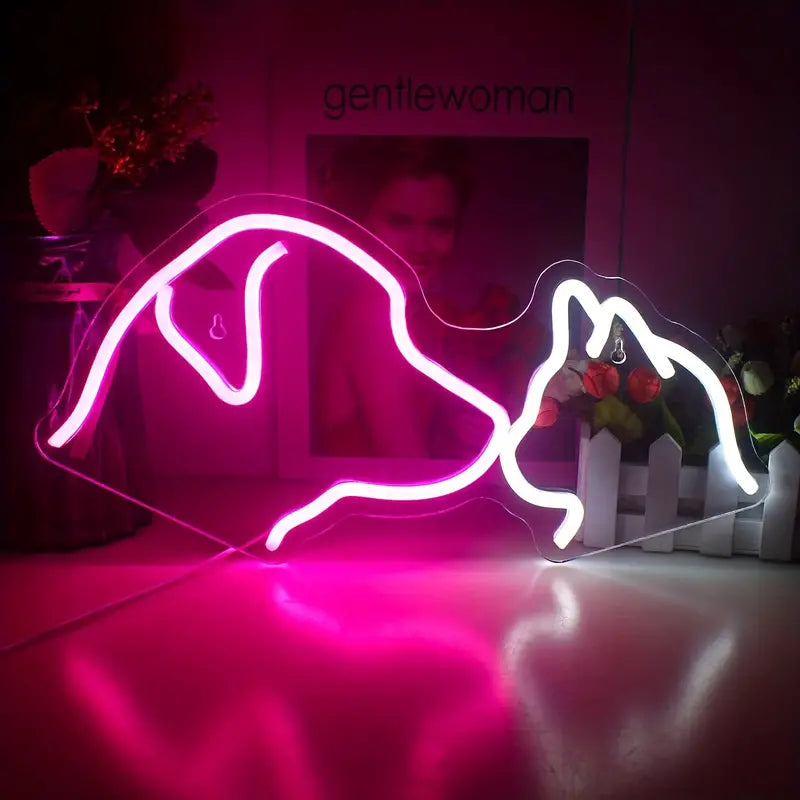 Dog and Cat LED Neon Sign Light