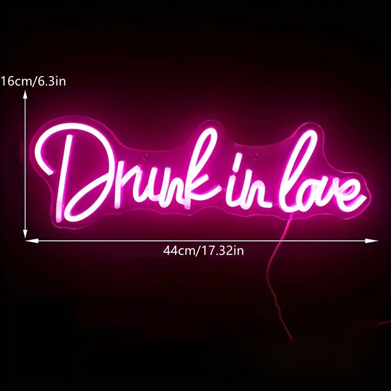 Pink neon sign: Drunk in Love