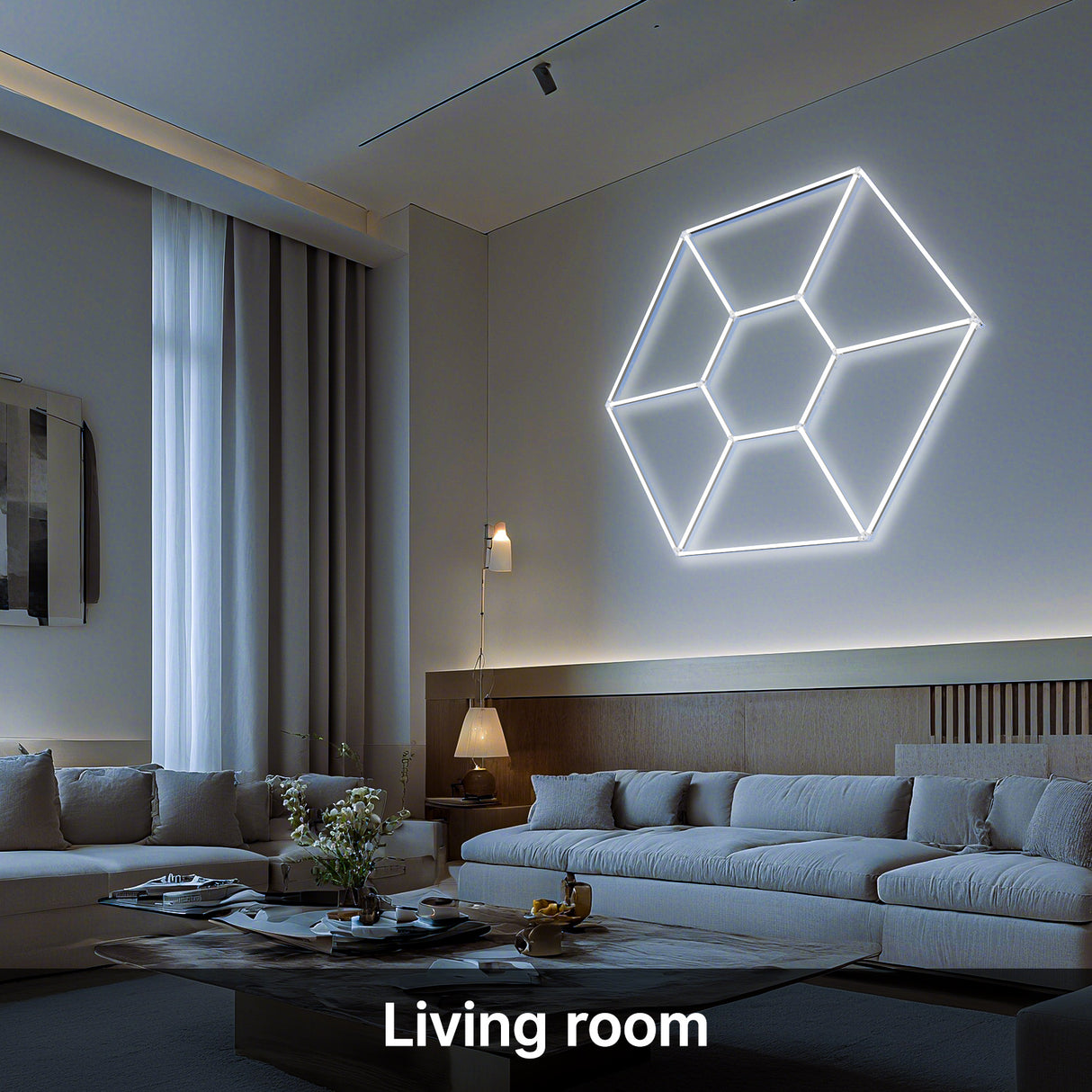 Hexagon light - living room