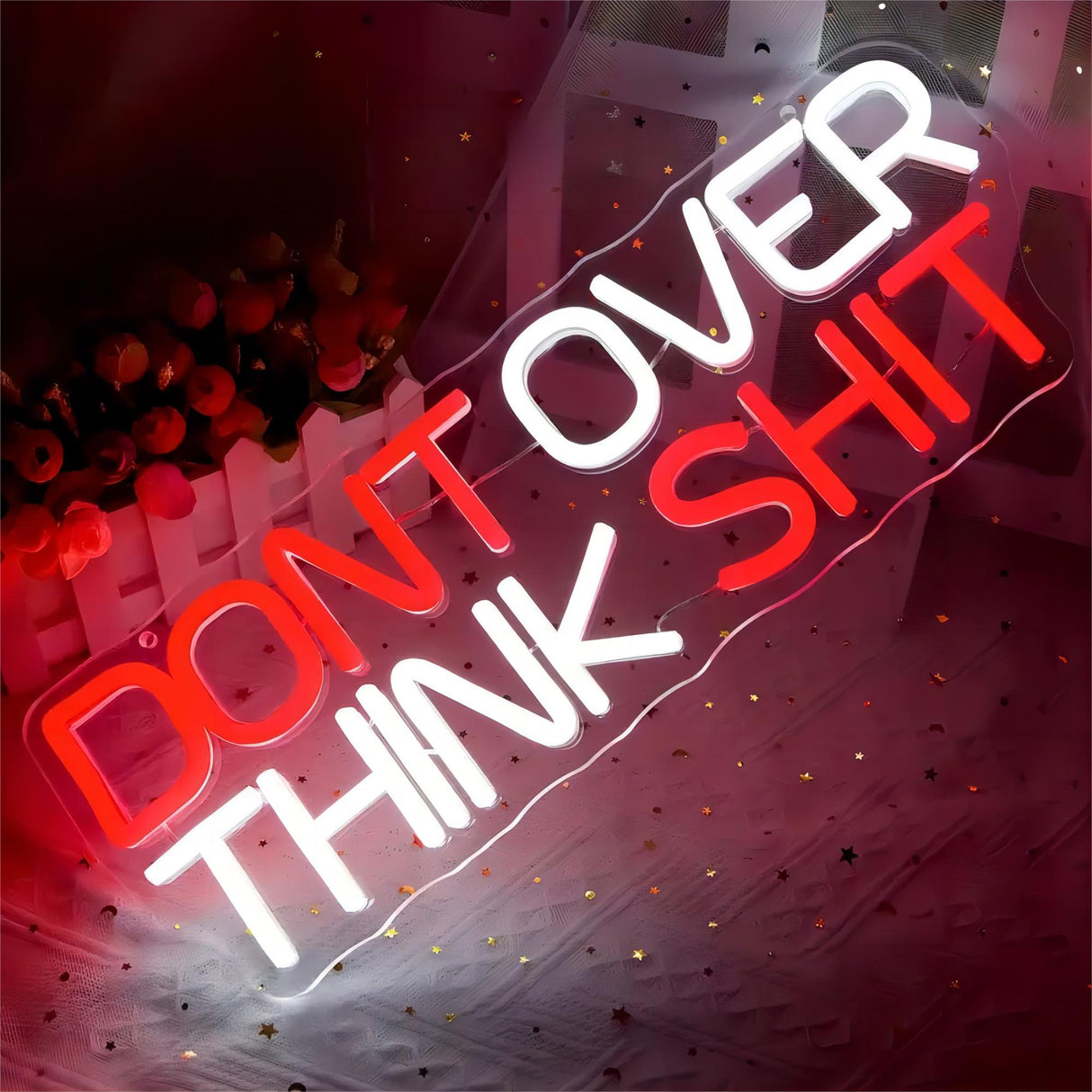 Don't Over Think Shit LED neon sign