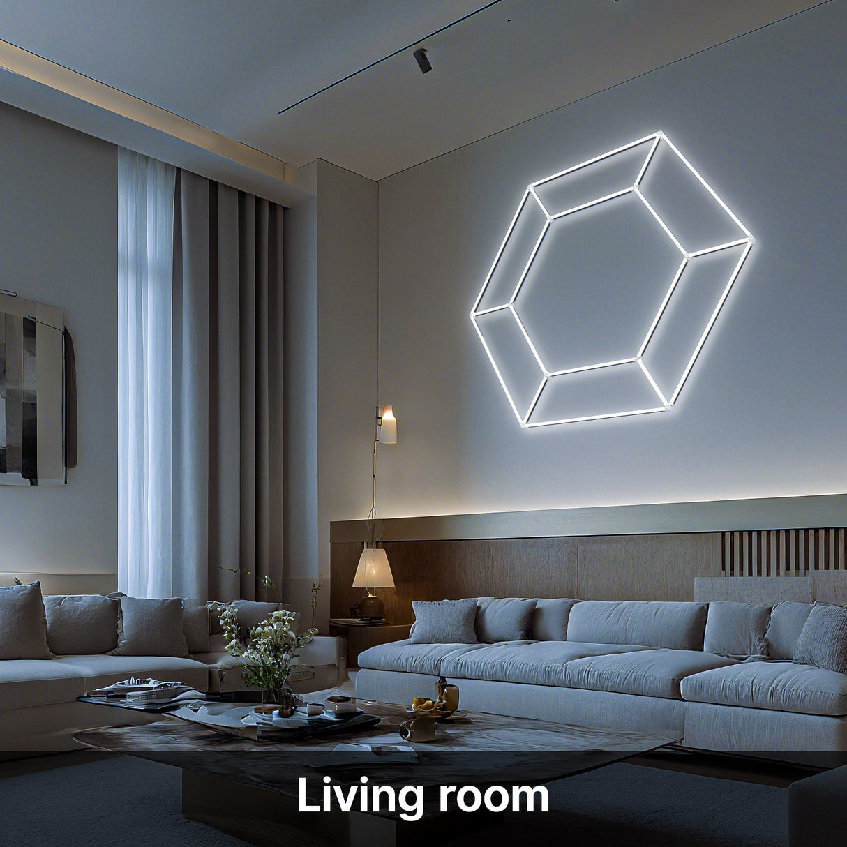 Diamond LED light - living room