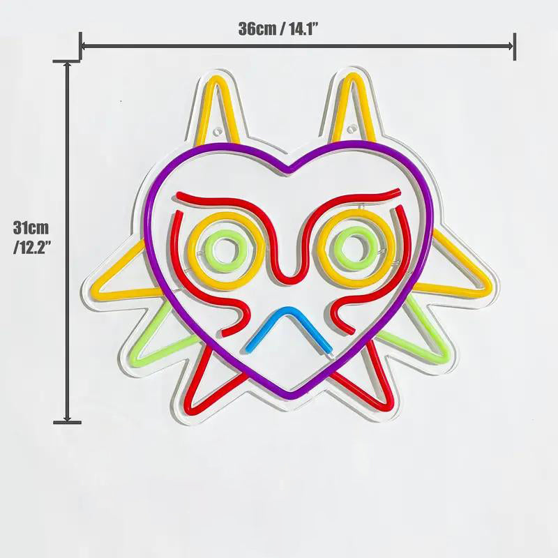 Zelda Mask Neon Sign - colorful LED
