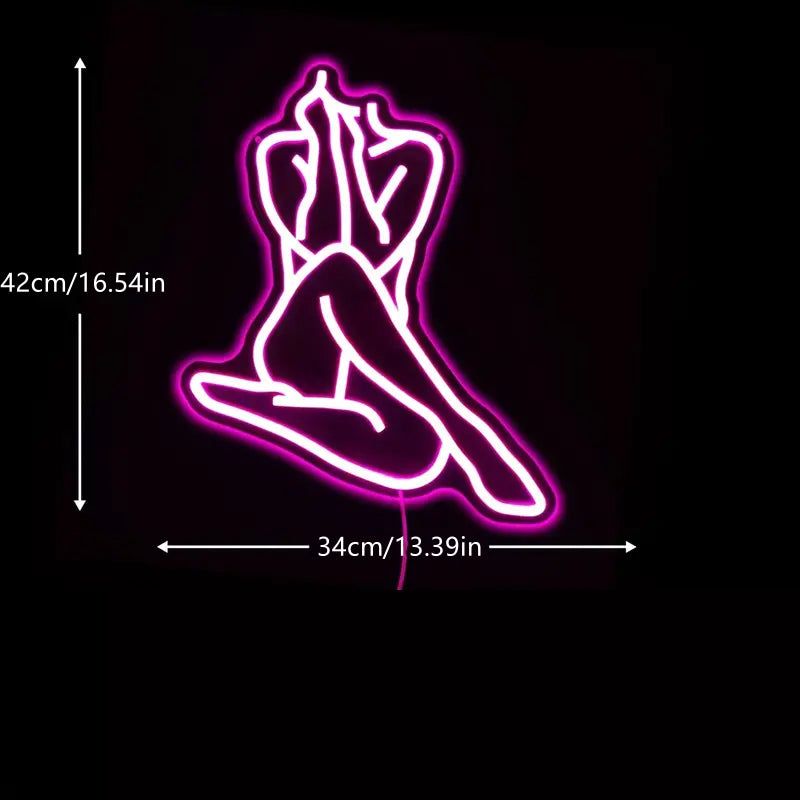 Pink neon body art sign for home decor