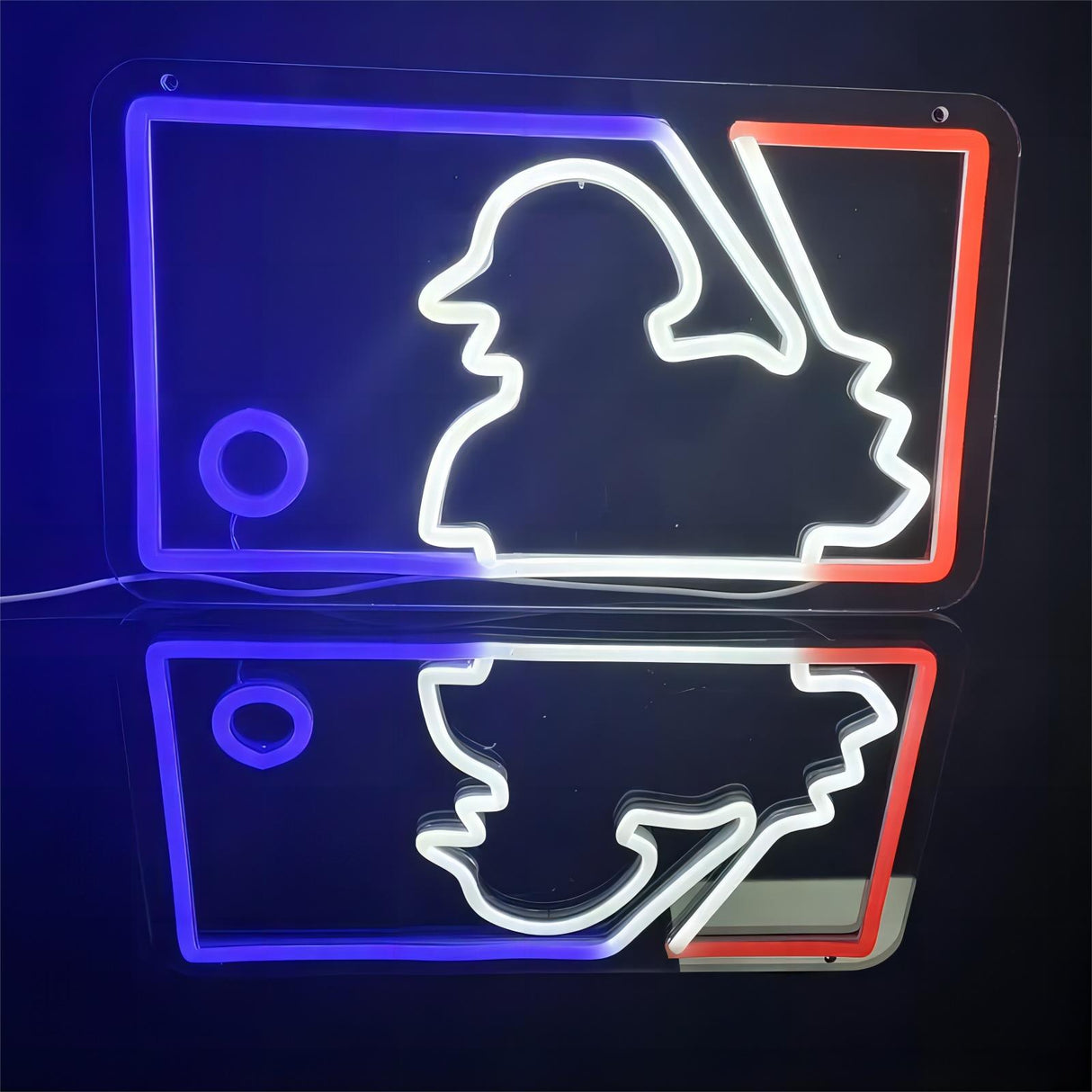 Baseball player logo LED neon sign