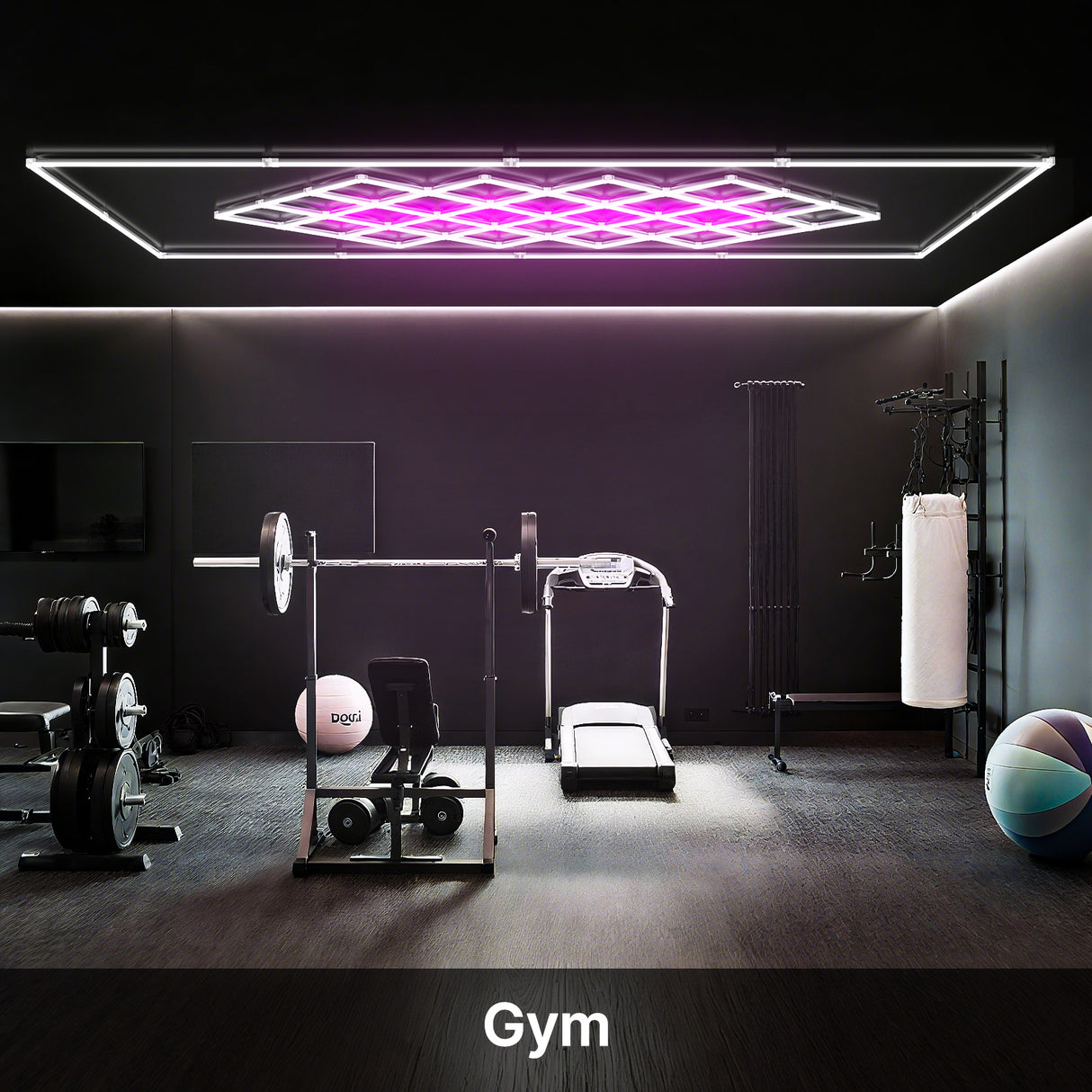 Hex LED lighting - gym