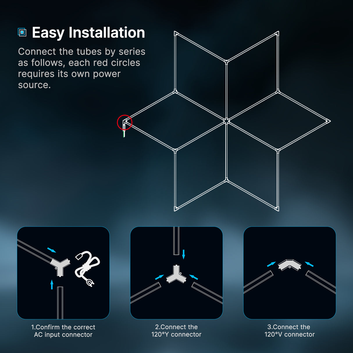 Hyperlite LED light wall installation
