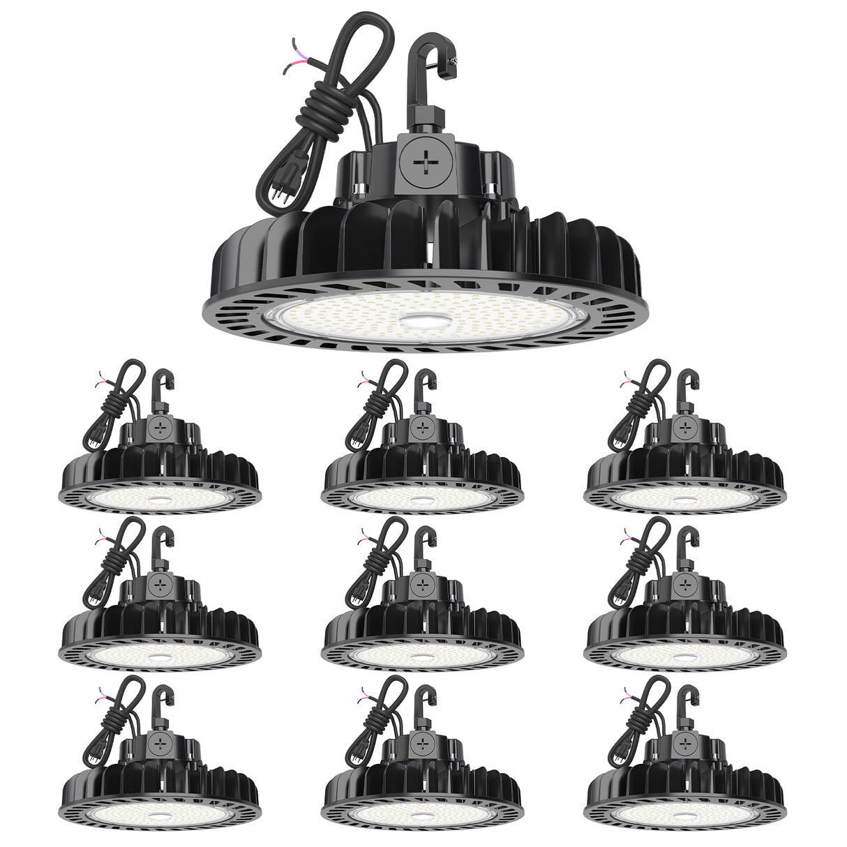 Hyperlite LED High Bay Lights, commercial grade design, with hook and power cord