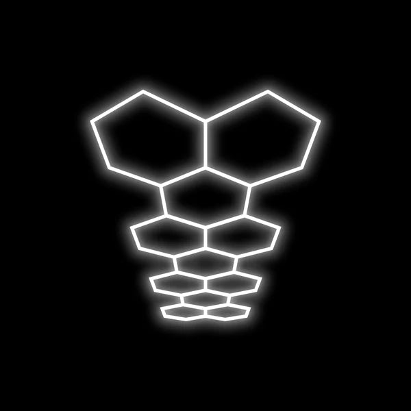 Hexagon garage lights 11 Grids design