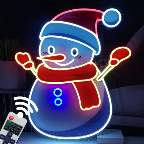 Snowman UV Printed LED Neon Sign