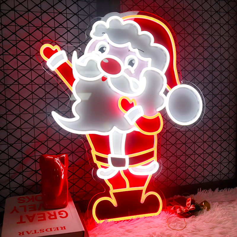 LED neon Santa Claus sign