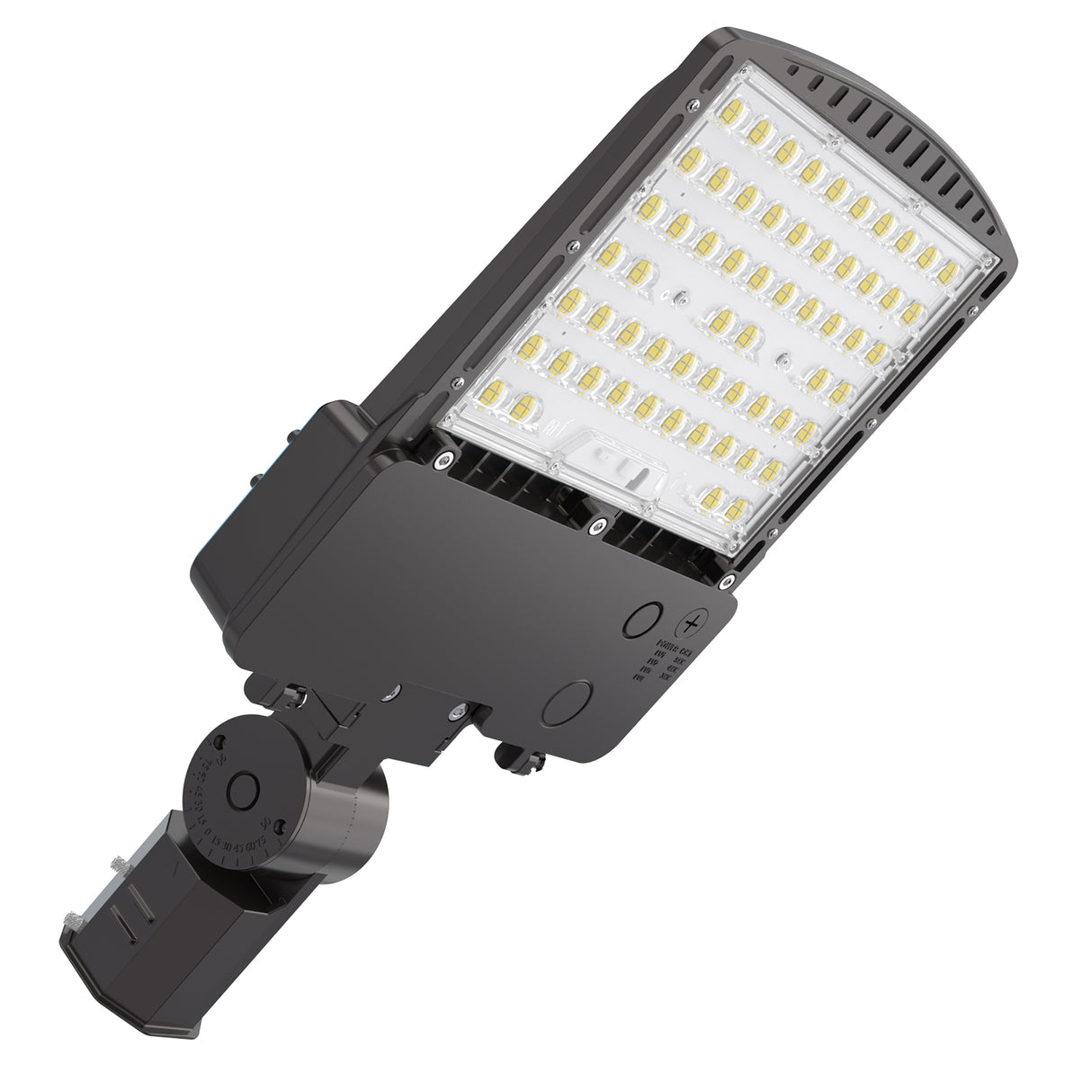 HPPK01 Series Parking Lot LED Light Fixture, Side View