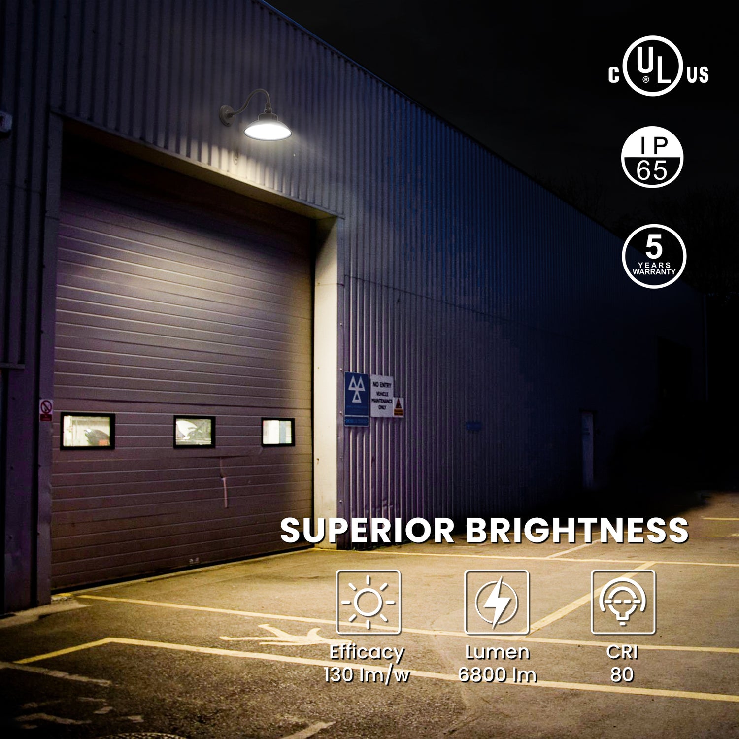 LED Gooseneck Barn Light Outdoor - Superior Brightness