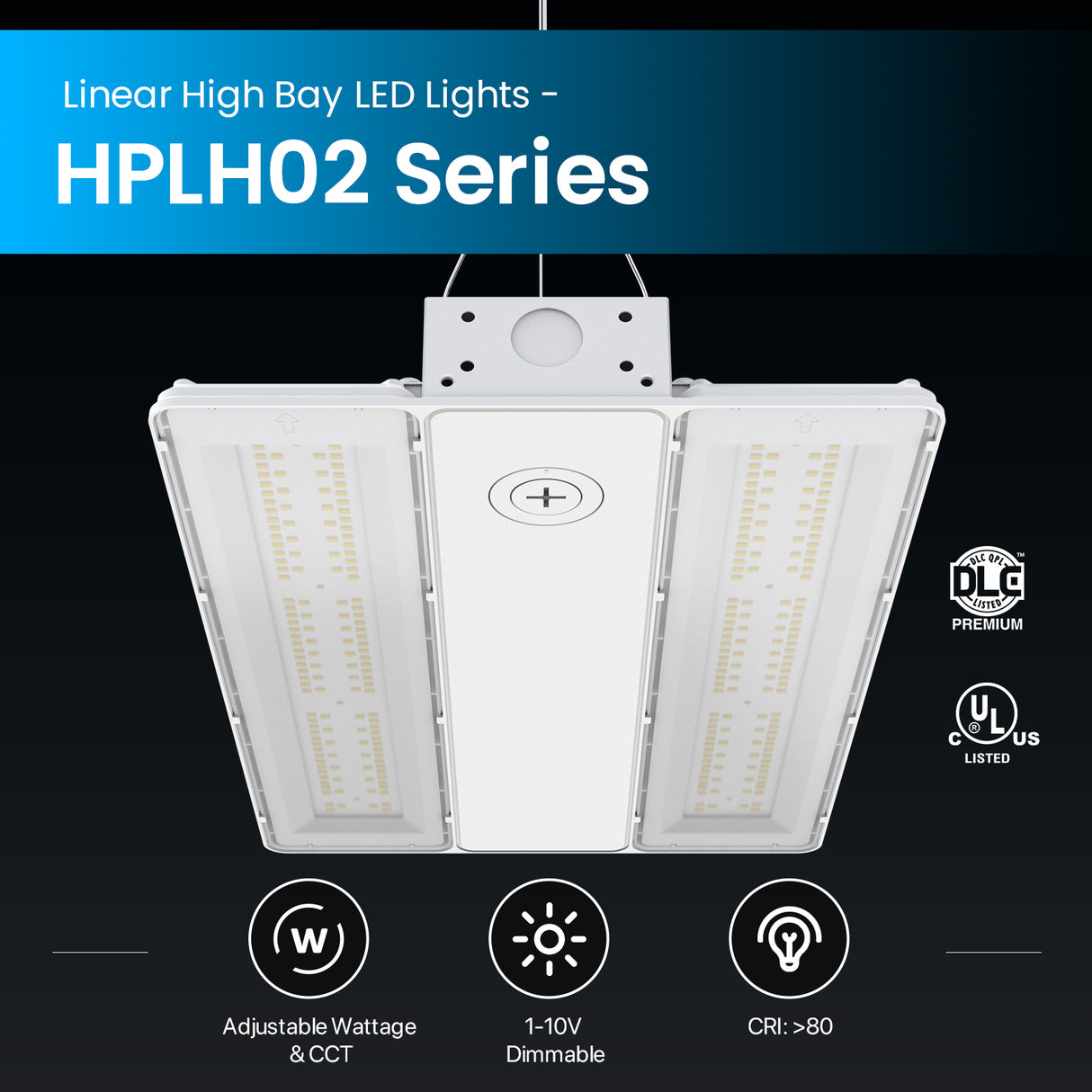 HPLH02 Linear High Bay LED – Adjustable Wattage & CCT
