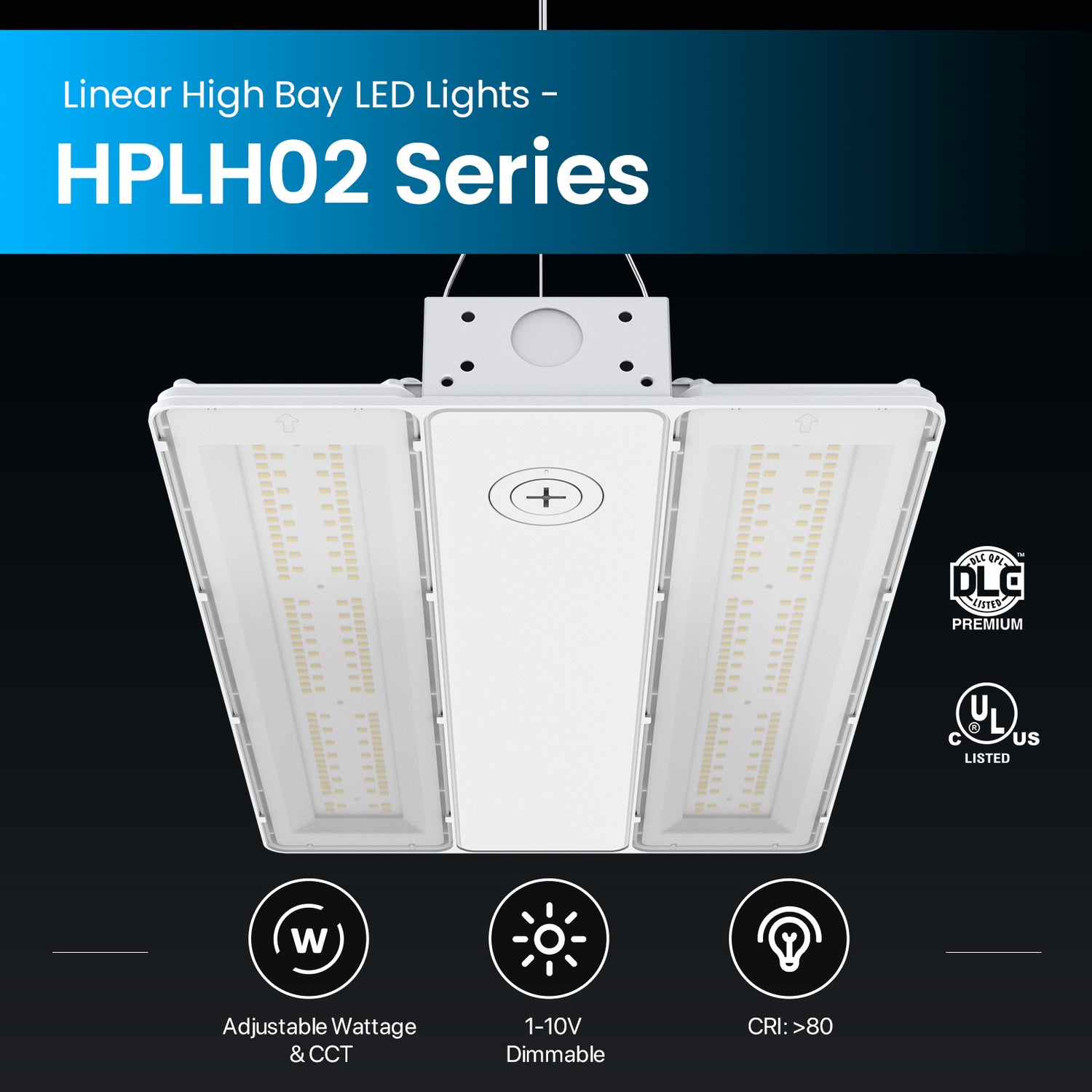 HPLH02 Linear High Bay LED – Adjustable Wattage & CCT