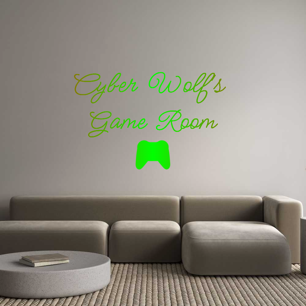 Cyber Wolf's Game Room neon light