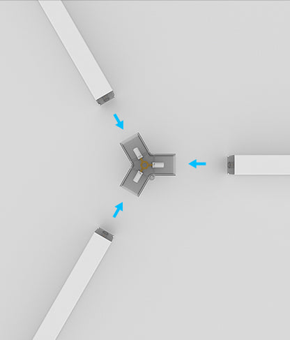 2.Connect the 120° Y connector