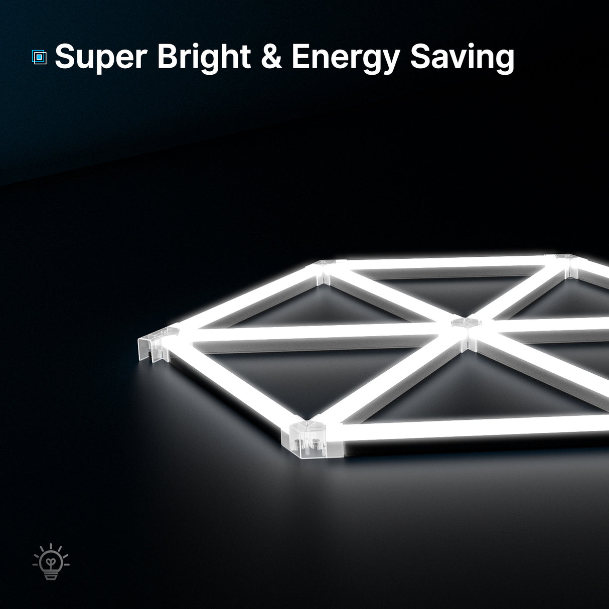 Modern room with geometric lighting