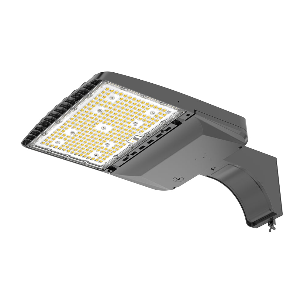 XALH Series Parking Lot Light, angled view, showing LED array