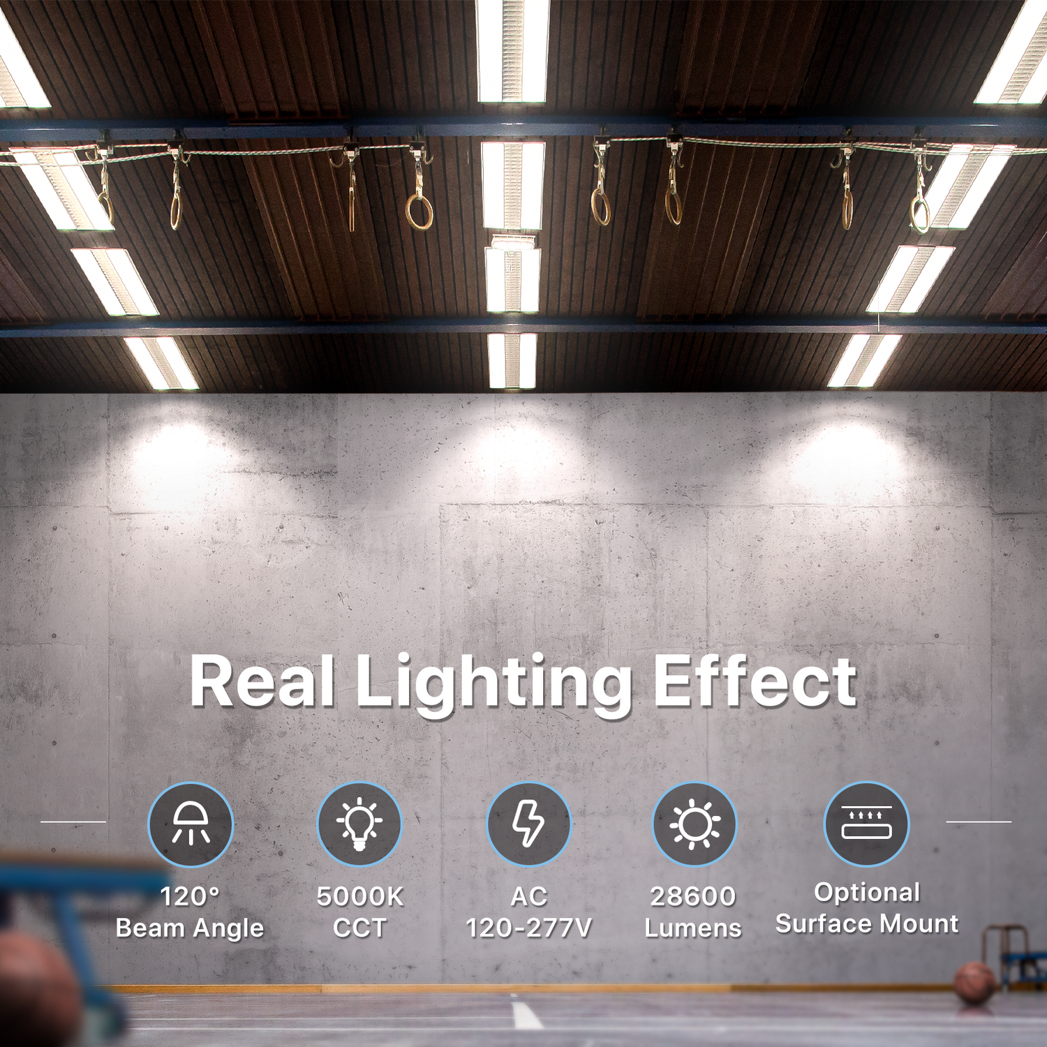 Hyperlite Will Series LED high bay light Real Lighting Effect