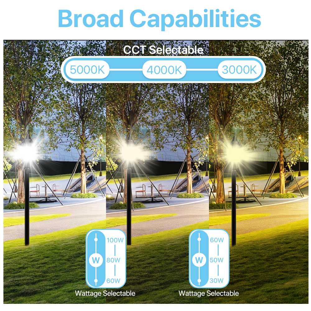 TPG7 Series Post Top Light - CCT & Wattage Selectable