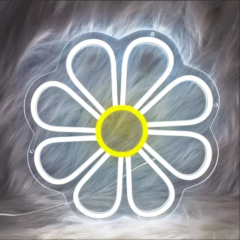 Flower LED neon light, decorative wall art