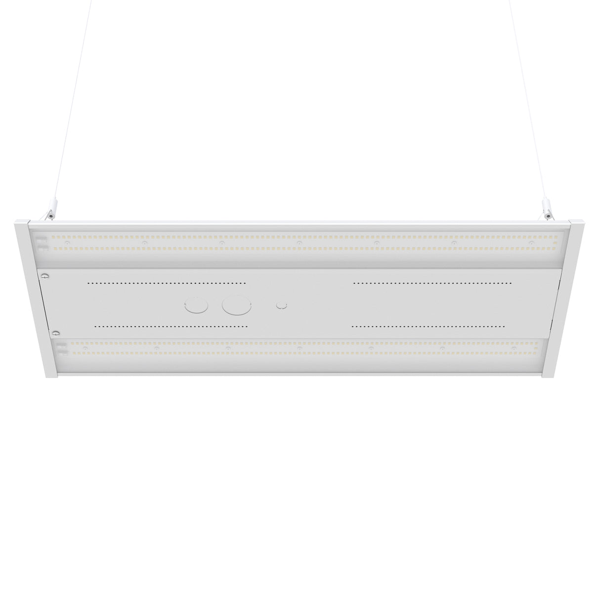 White Linear High Bay LED light fixture for warehouses