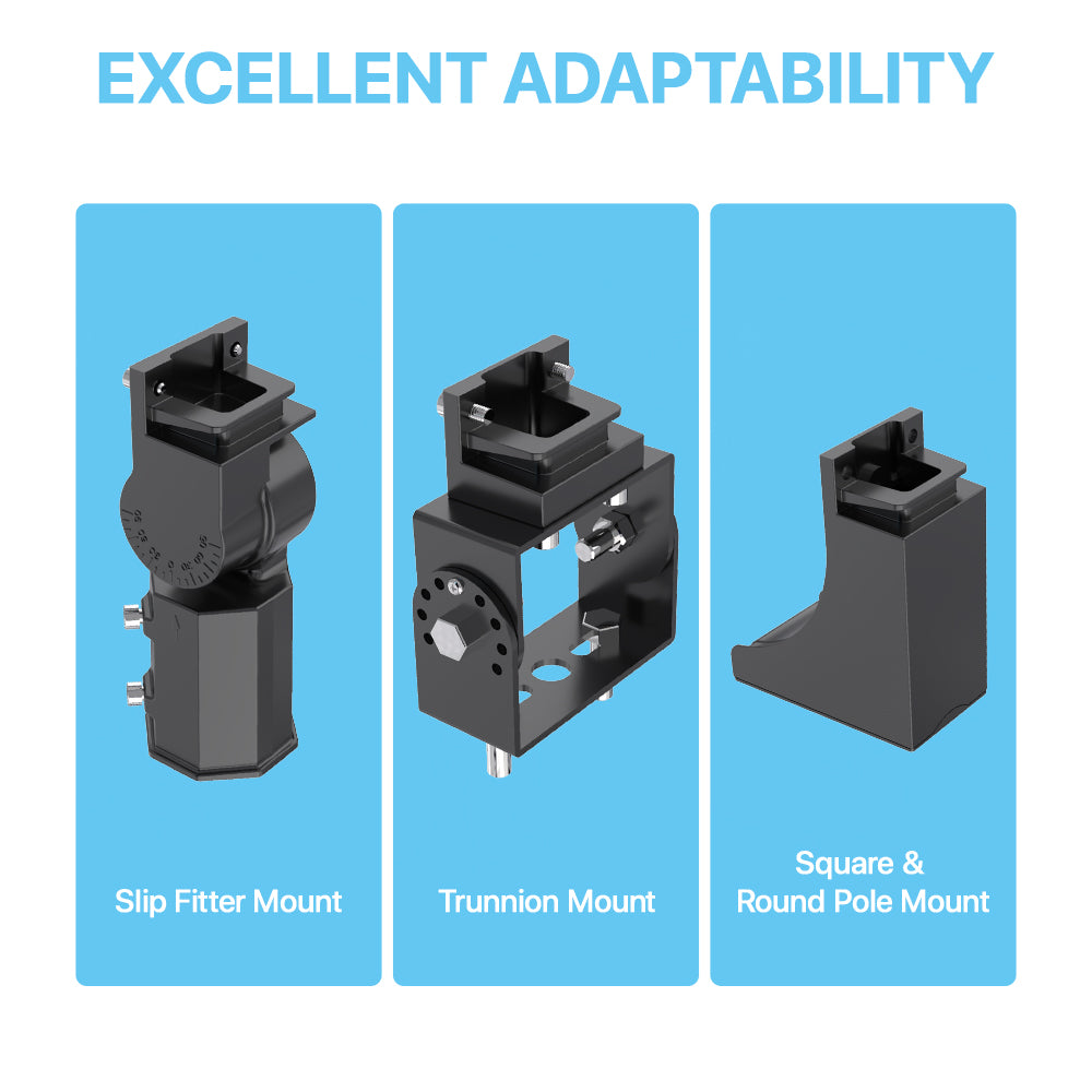 XALH Series Parking Lot Light Adaptability: Slip Fitter, Trunnion, Pole Mount