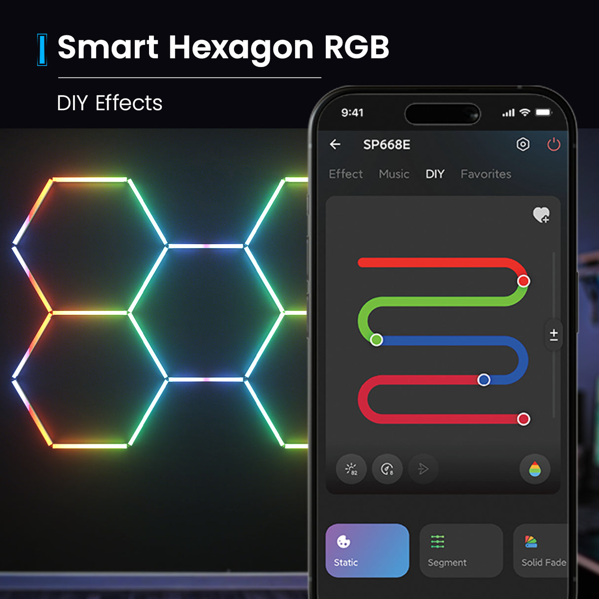Smart Hexagon RGB - DIY Effects