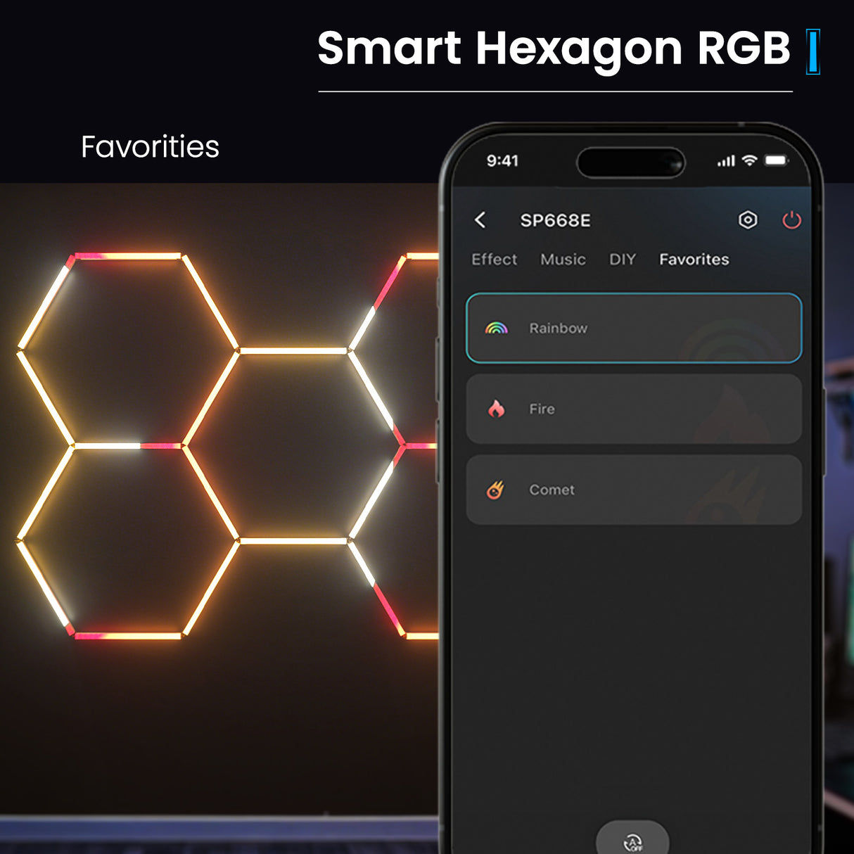 Smart Hexagon RGB - Favorities
