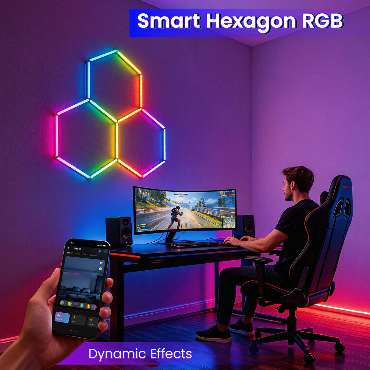 Smart Hexagon RGB - Dynamic Effects