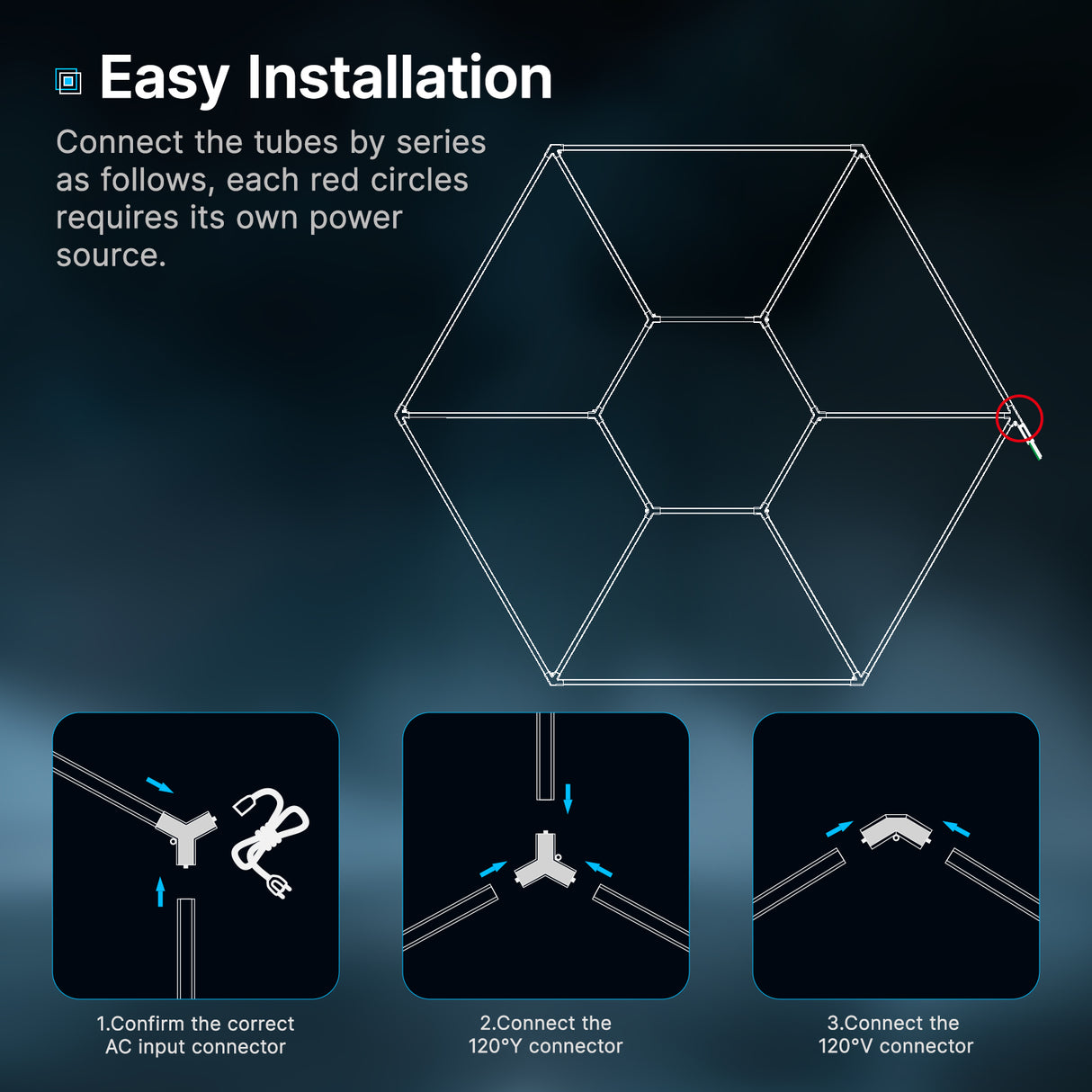 AstraHex LED light wall installation Gen 2