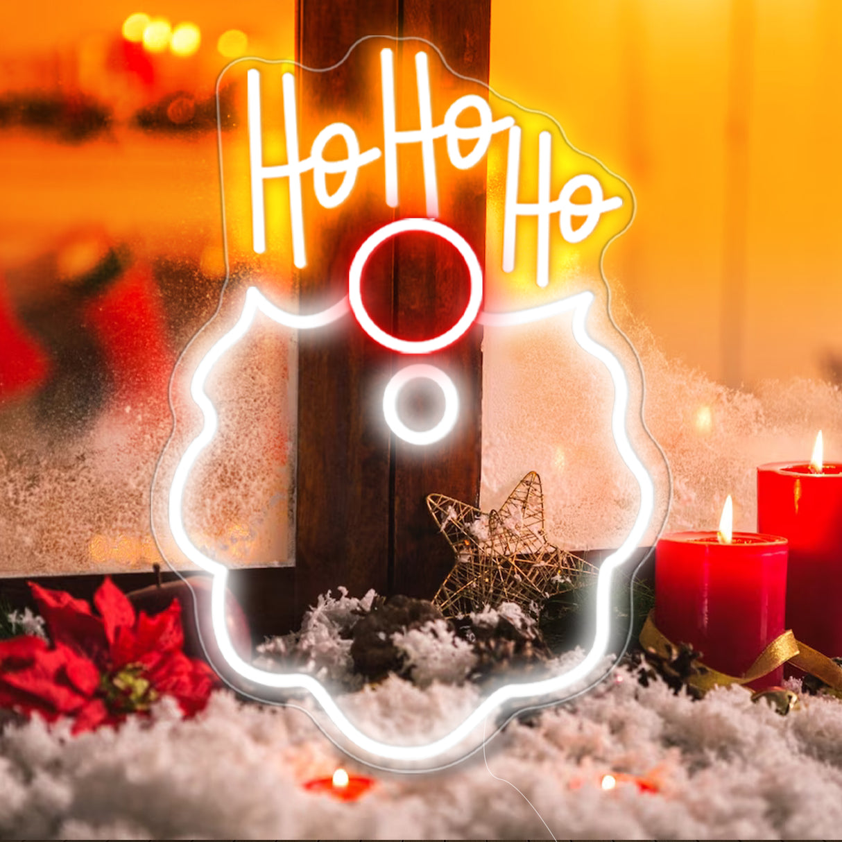 Christmas HO HO HO LED Neon Sign decor