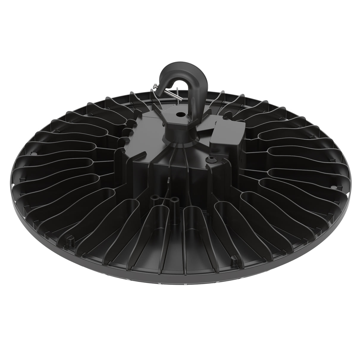 Black UFO LED high bay light with hook mount