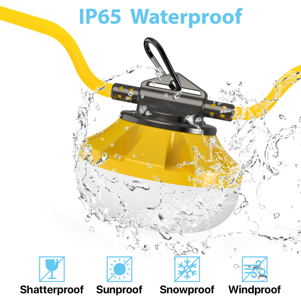 Hyperlite LED Construction String Light, IP65 Waterproof, Durable