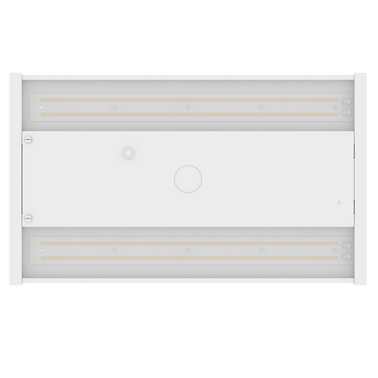 White linear high bay LED fixture, energy-efficient lighting