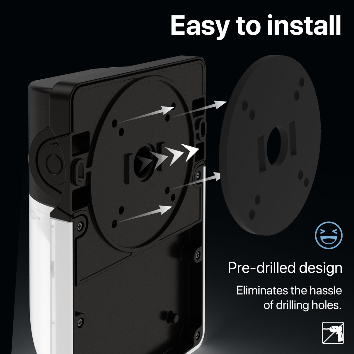 Hyperlite mini wall pack light easy installation with pre-drilled design