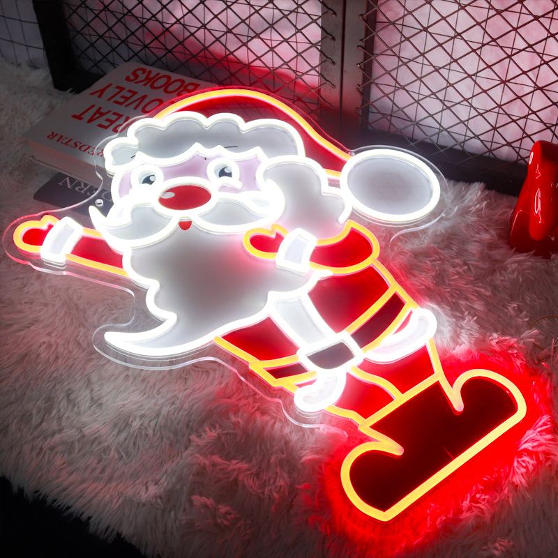 LED Neon Santa Claus Sign for Christmas Decoration