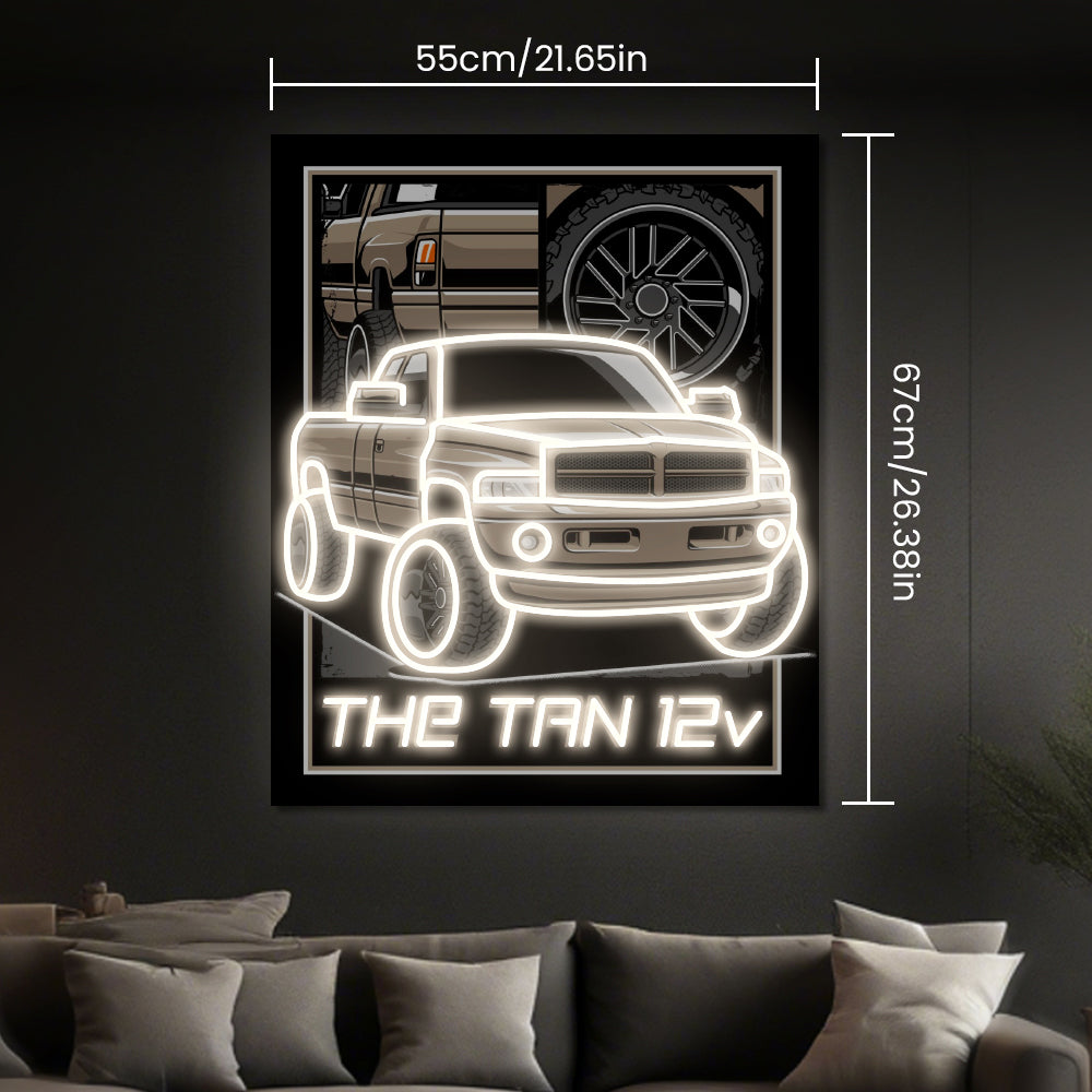 Tan Neon Truck Light, 12V, for sale