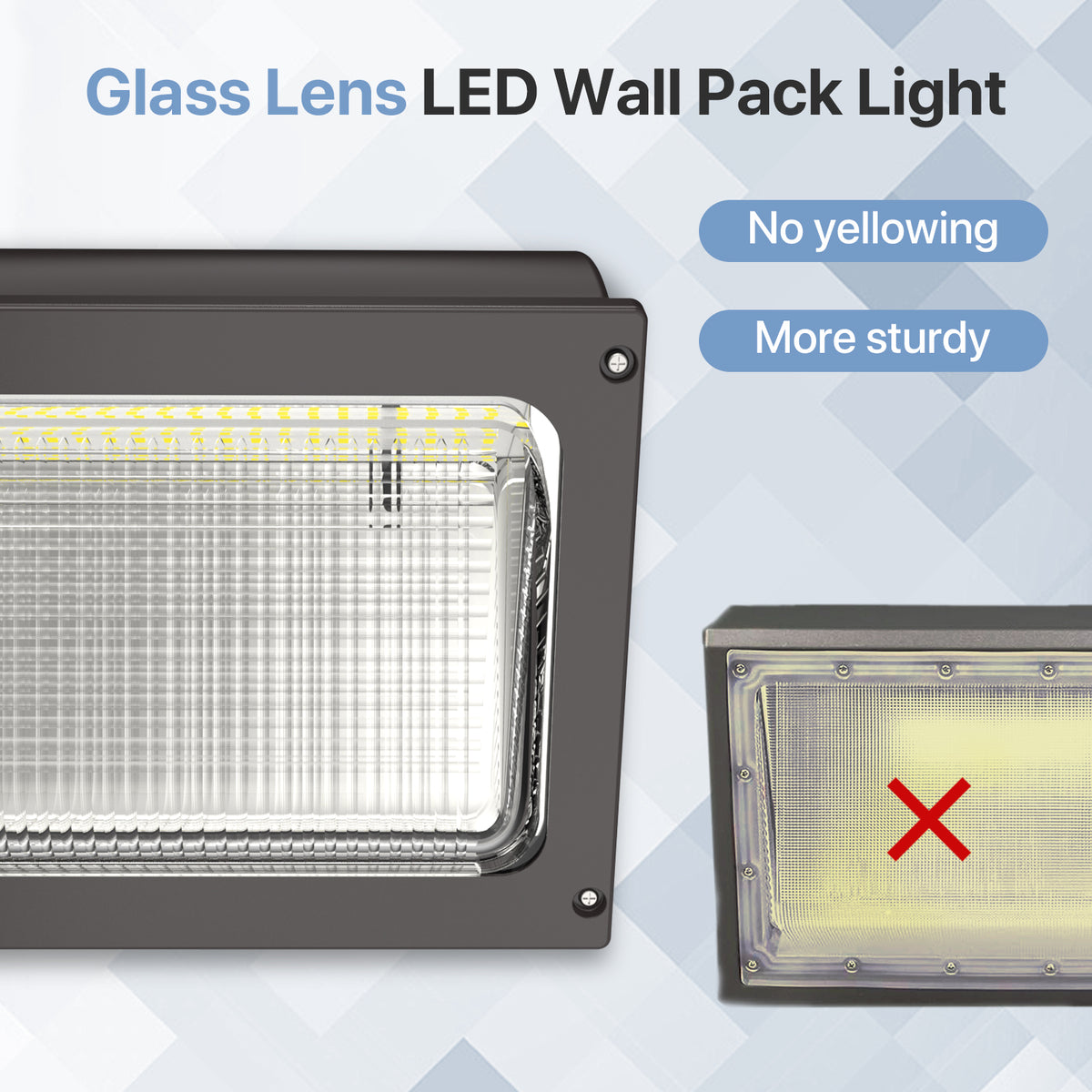 Glass Lens LED Wall Pack Light with Timer