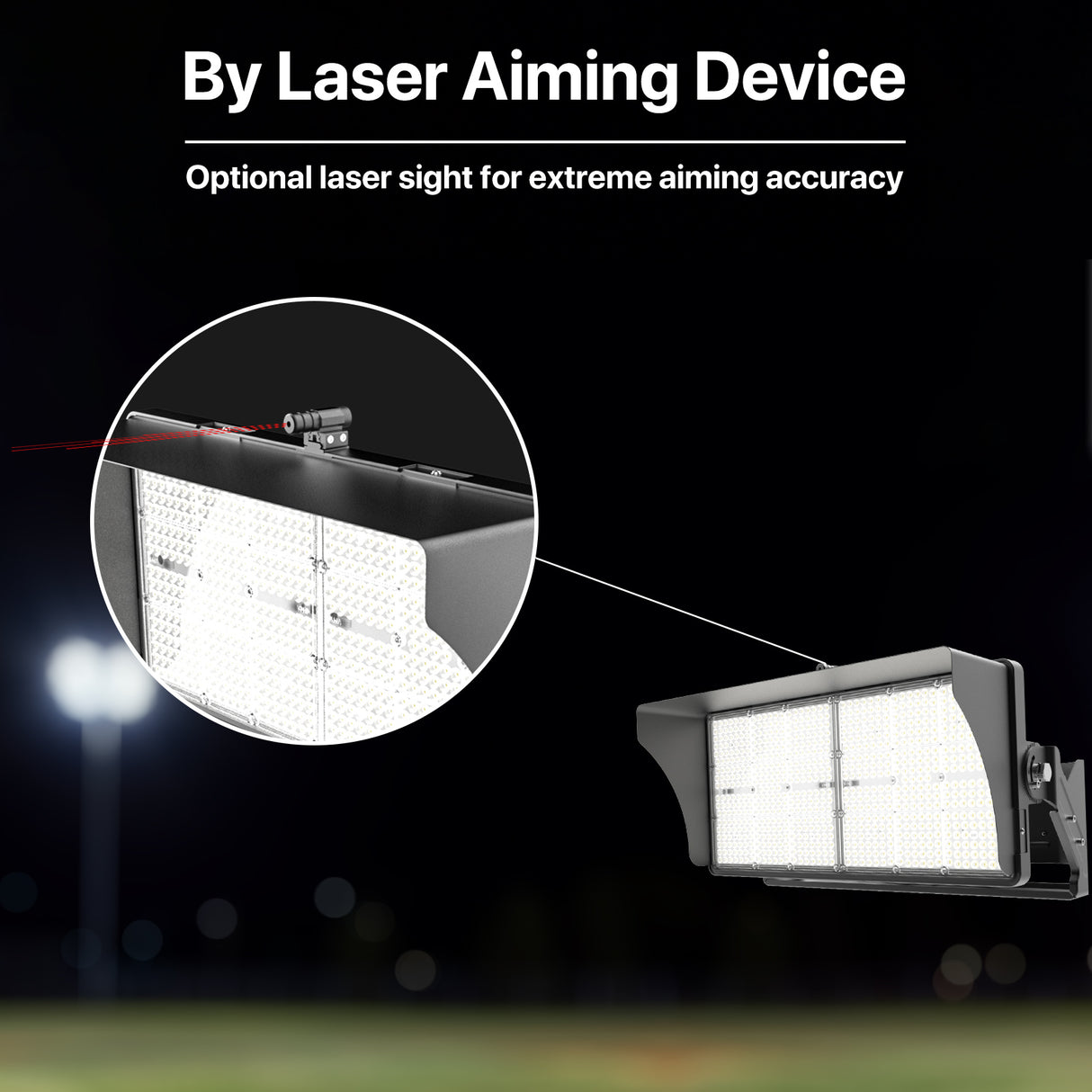 Hyperlite Stadium Light with Laser Aiming Device