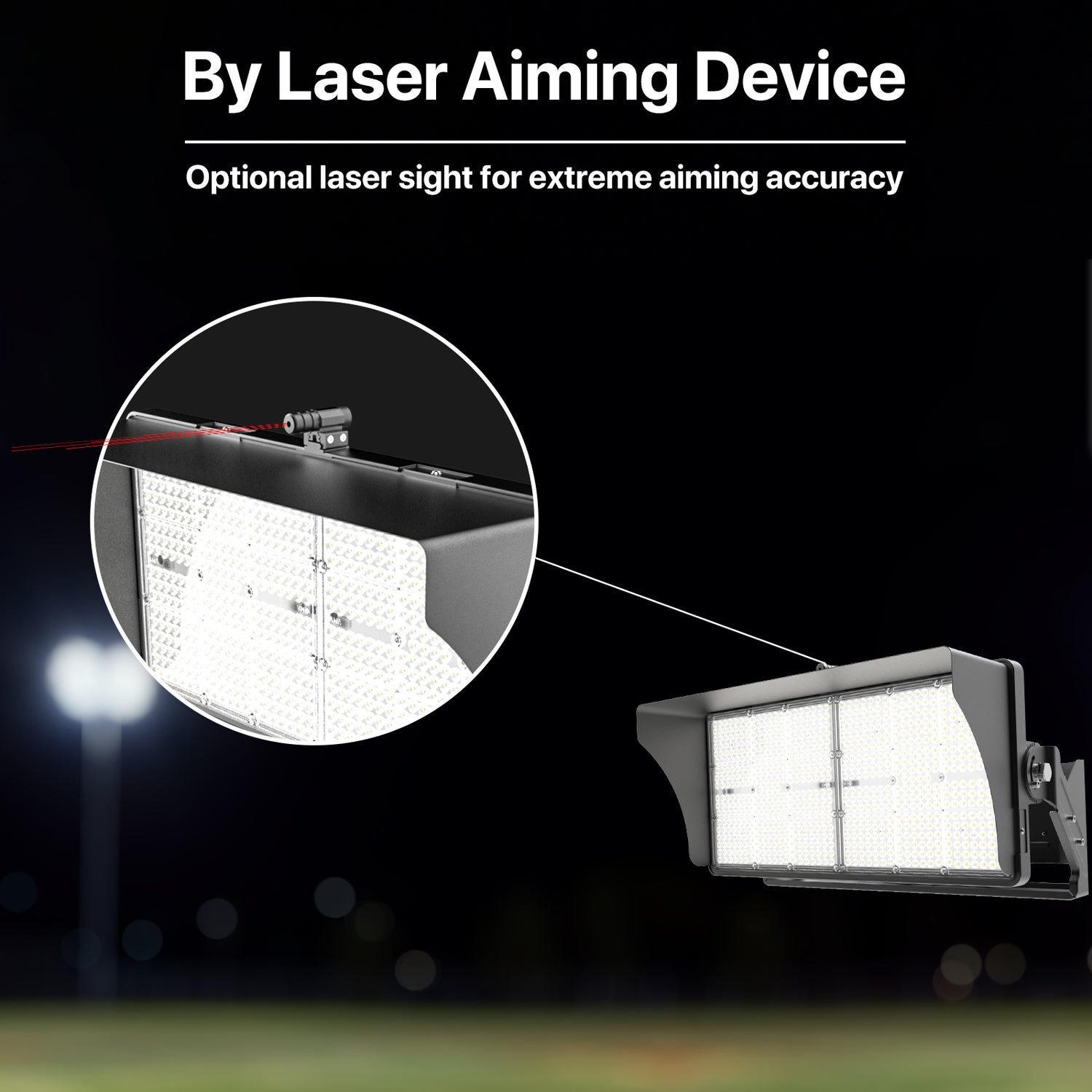 Hyperlite Stadium Light with Laser Aiming Device