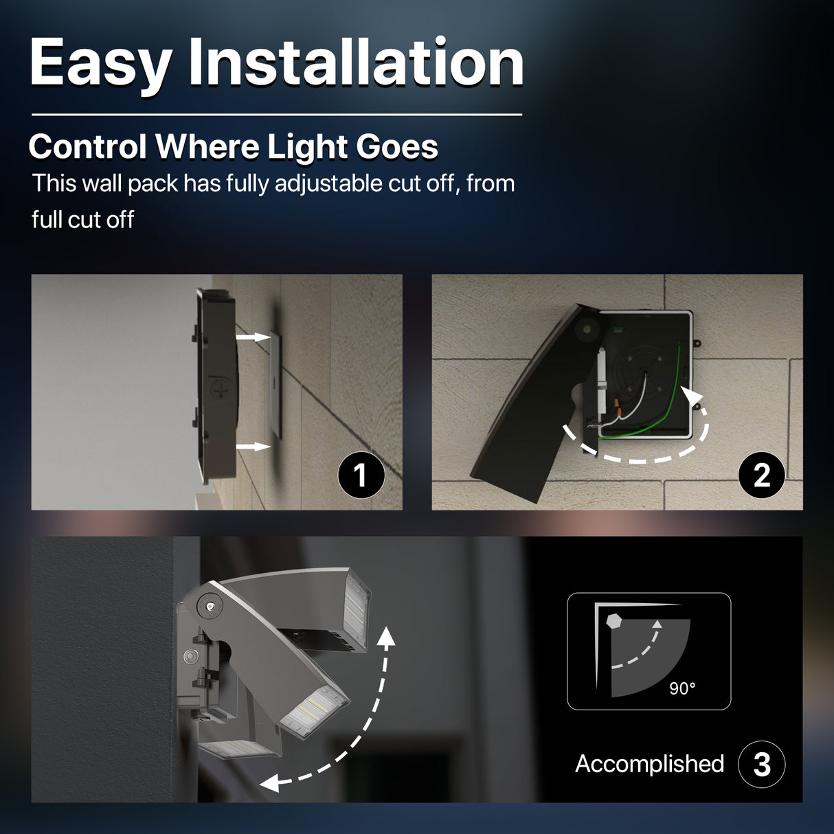 Hyperlite Wall Pack Light easy installation guide