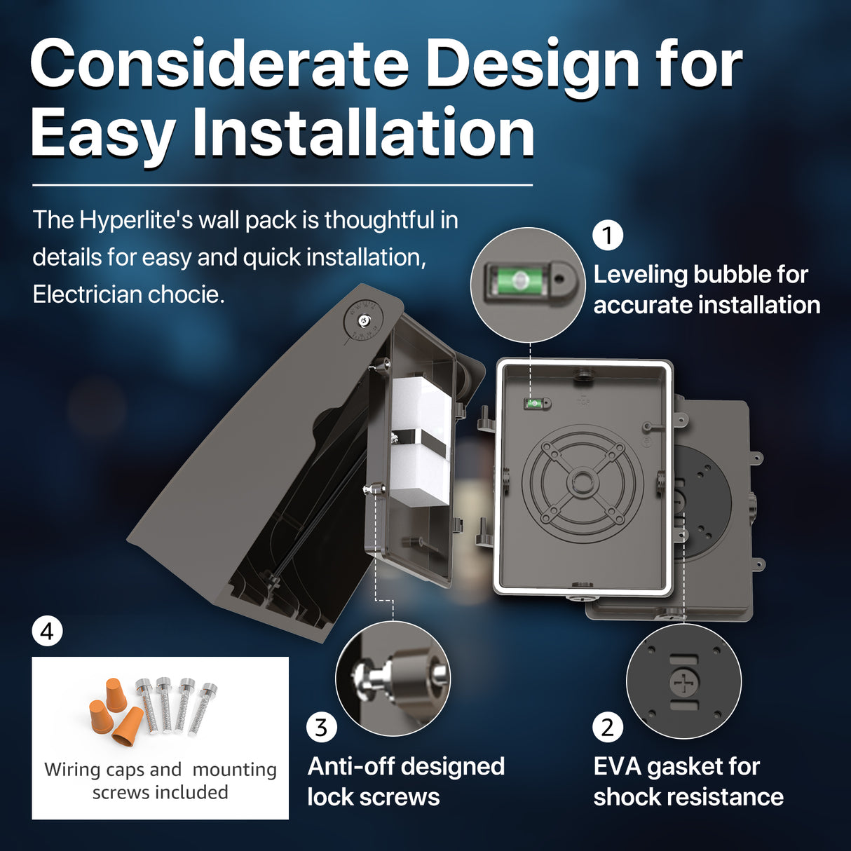 Hyperlite Wall Pack Light - Easy Installation Design
