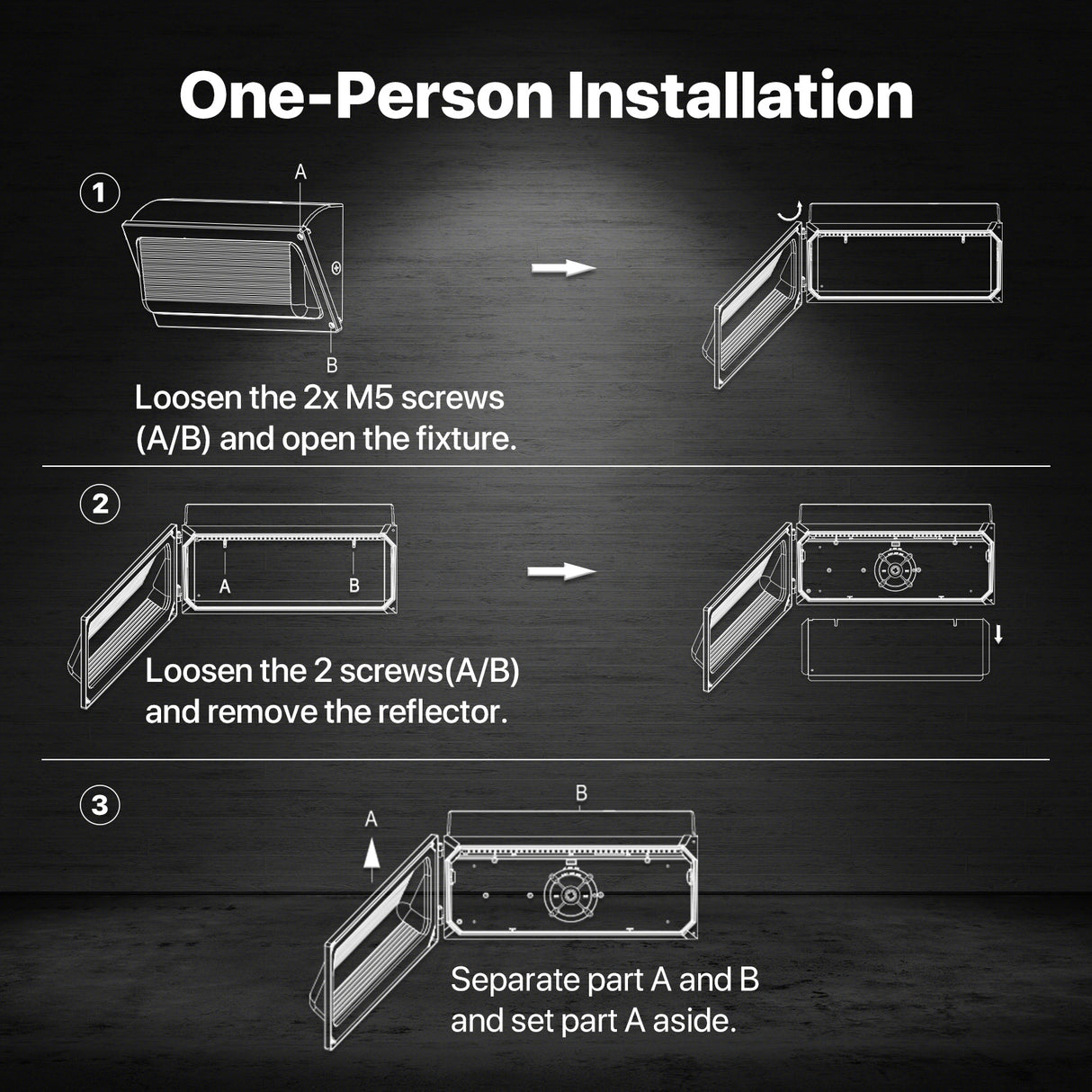 Oval Series Wall Pack Light - Easy one-person installation guide