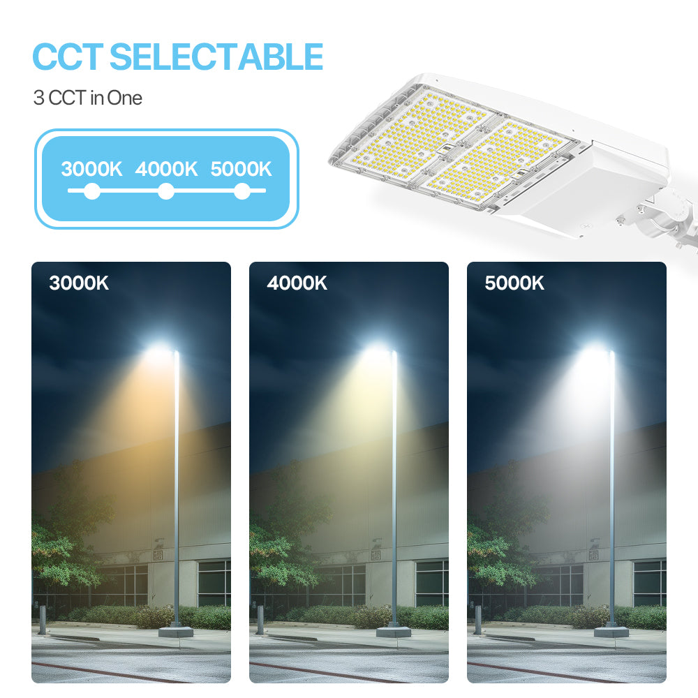 XALH Series Parking Lot Light with Selectable CCT options (3000K-5000K)