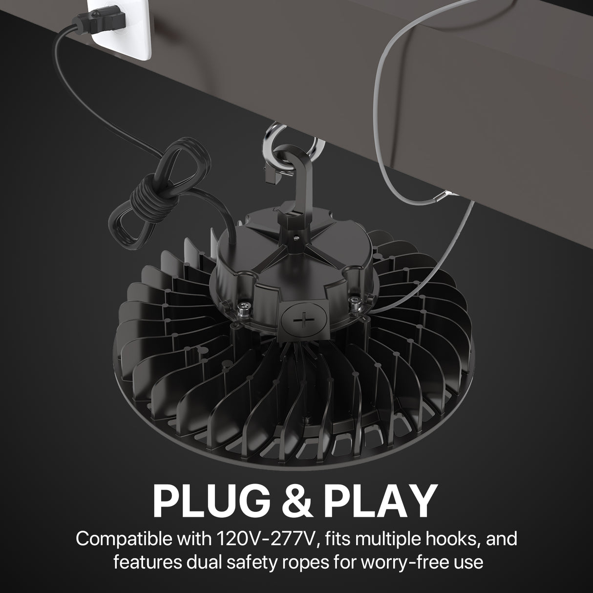 Hyperlite Black Hero Series High Bay Light - Plug and Play