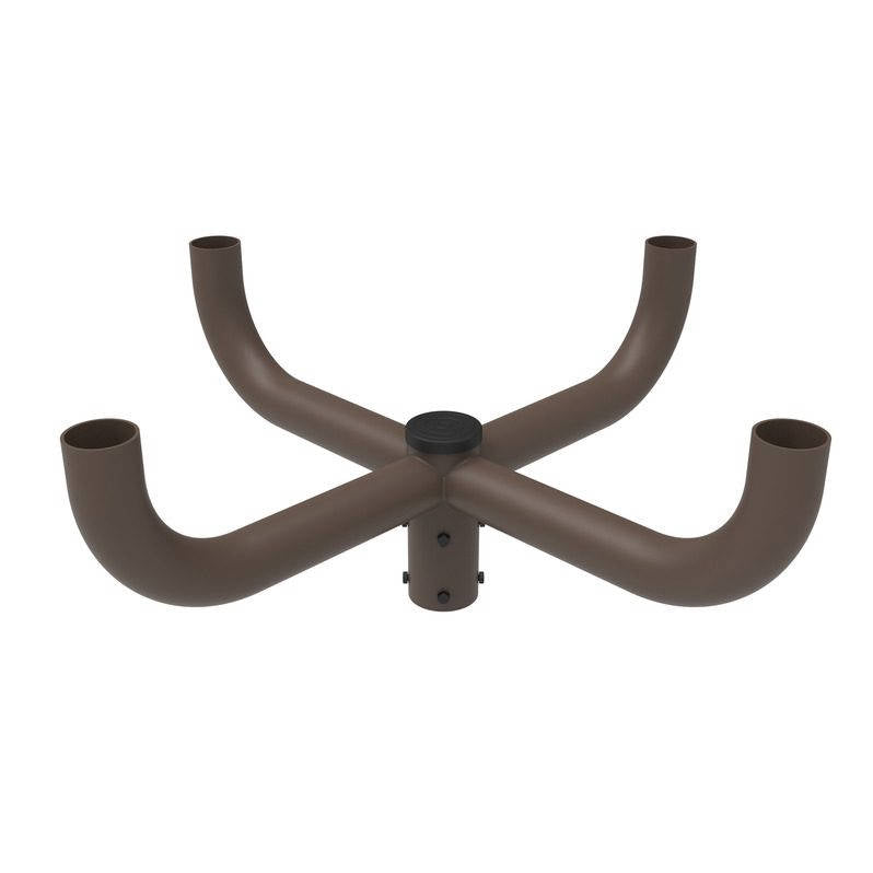 Brown bullhorn with 4 arms for parking lot light