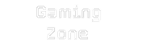 Gaming Zone neon sign design, custom wall decor