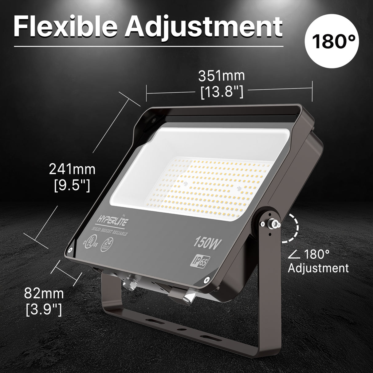 Hyperlite LED Flood Light - 180° Adjustable